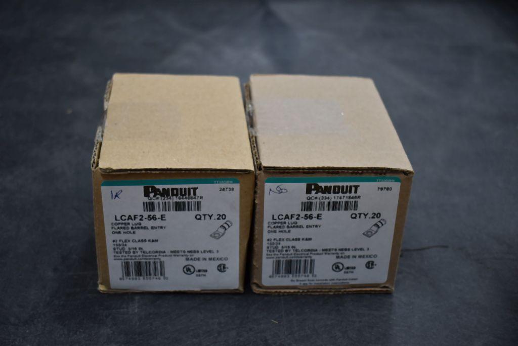 (2) PANDUIT LCAF2-56-E COPPER LUG FLARED BARREL