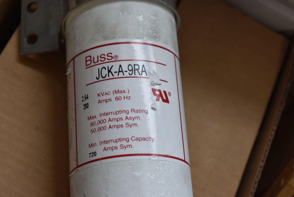 (2) BUSS JCK-A-9RA FUSES, MEDIUM VOLT