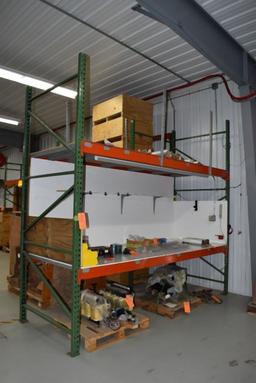 STEEL PALLET RACKING, 48"D X 10'W X 10'H, BULIT IN