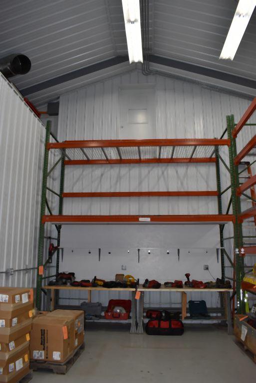 1-SECTION OF STEEL PALLET RACKING, TEAR DROP, 48"D X