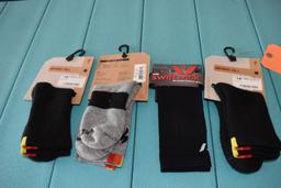 (4) PAIRS OF BIKE SOCKS, SIZE S/M TO M/L