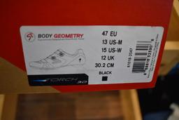 PAIR OF Specialized BODY GEOMETRY BIKE SHOES, SIZE 47 EU, 30.2 CM,