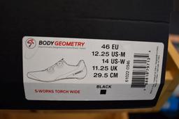 PAIR OF S-Works Specialized BODY GEOMETRY BIKE SHOES, SIZE 46 EU,