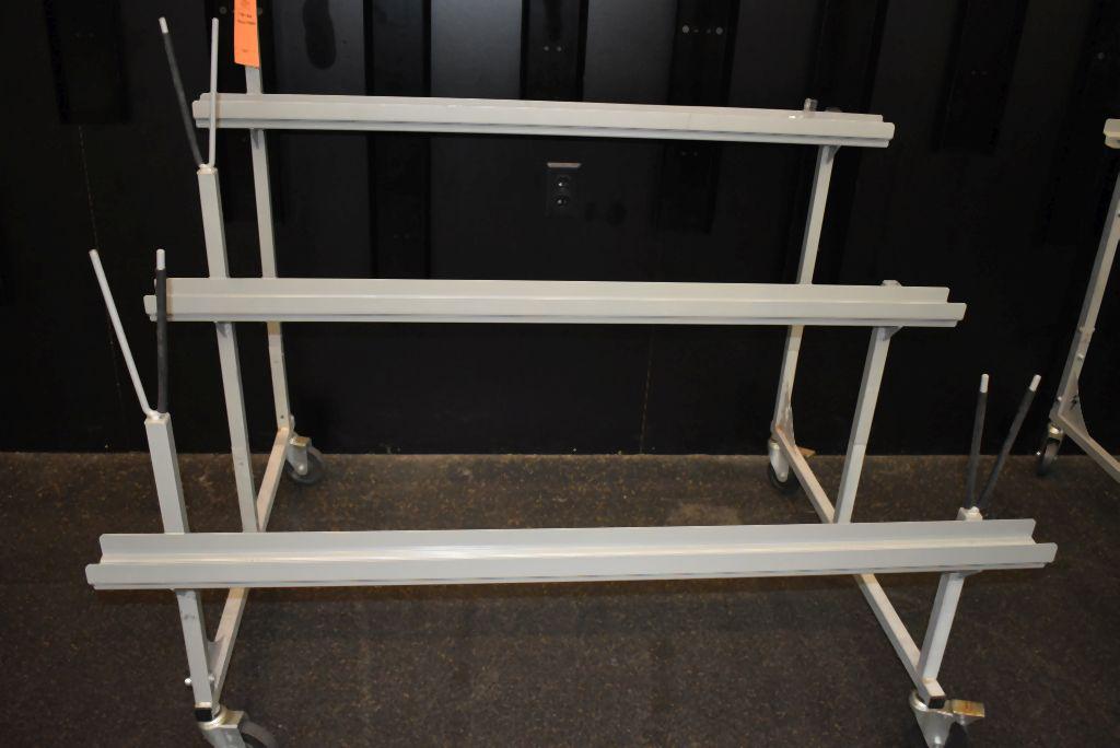 THREE TIER METAL STAND ON CASTERS