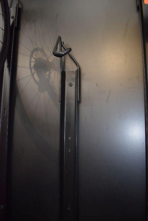 (3) BIKE WALL DISPLAY/STORAGE RACKS WITH BACKBOARDS,