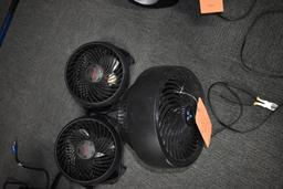 (3) DESK TOP FANS, VORNADO AND HONEYWELL