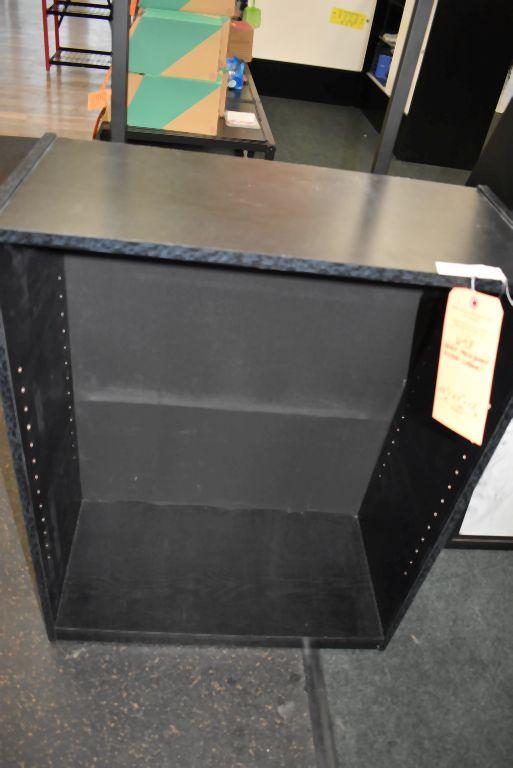 BLACK PRESS BOARD DISPLAY CABINET, 32"H x 25"W x 12"D