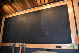 (2) ARTISTICALLY WOOD FRAMED BLACKBOARD WITH CHALK