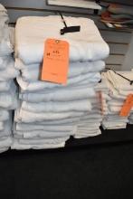 (19) WHITE BATH TOWELS