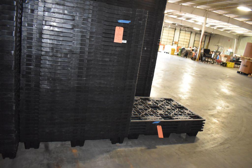 (2) COLUMNS OF NESTING PLASTIC PALLETS, 39" x 47" x