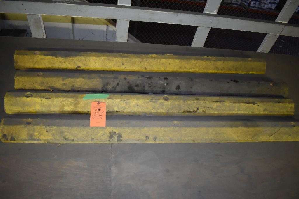 (4) PARKING LOT TIRE STOPS, 70" LONG,