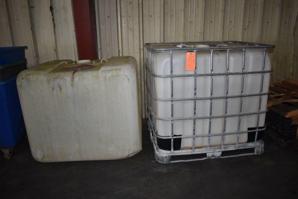 (2) PLASTIC TOTES, 40"H x 46"L x 36"W, ONE IS IN