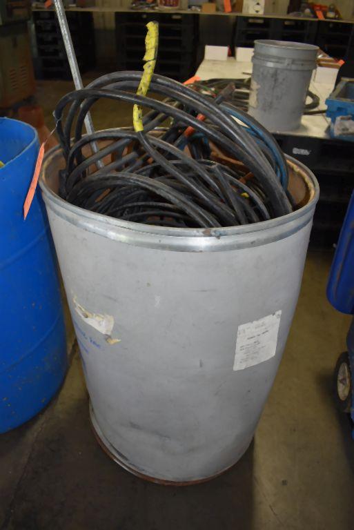 BARREL OF ASSORTED COPPER ELECTRICAL WIRE