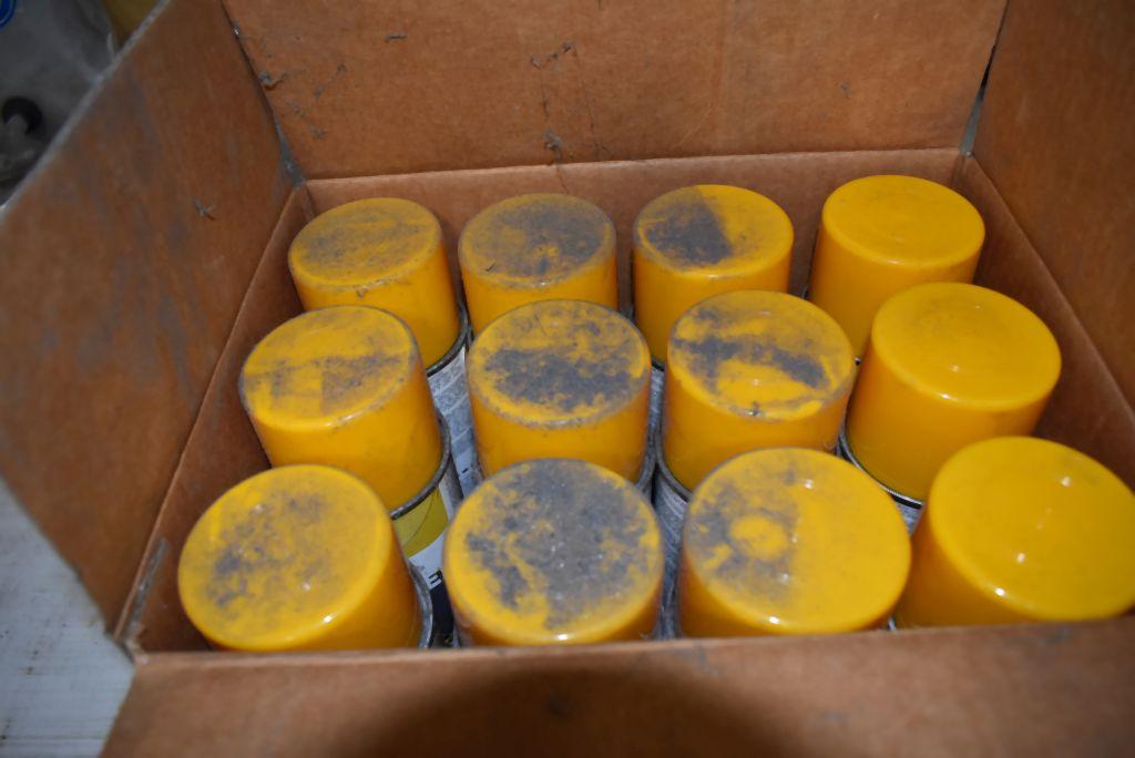 BOX WITH (12) CANS OF TRAFFIC MARKER PAINT