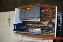 BIN OF ASSORTED DRILL BITS, HOLE SAW BITS,