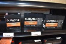 (3) ASSORTED DURACELL SEALED BATTERIES