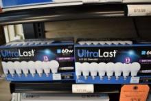 (2) 8 PACKS OF LED DIMMABLE LIGHT BULBS, SOFT WHITE,