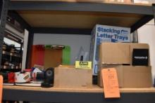 CONTENTS ON THIS SHELF; OFFICE SUPPLIES, COOLIES,