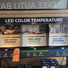 ELECTRIC LIGHT BULB COLOR TEMPERATURE DISPLAY,