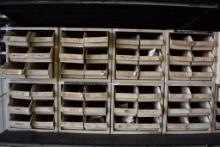 (6) PARTS STORAGE UNITS, EACH WITH SIX PULL-OUT DRAWERS,