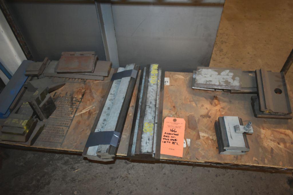 ASSORTED SMALL DIES ON THIS SHELF UP TO 18" LONG