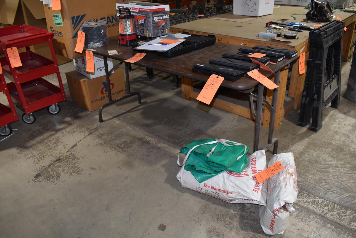 5' WOOD VENEER FOLDING TABLE, 29"H X 30"W