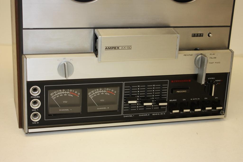 Vintage 7" Ampex AX-50 Reel-to-reel Tape Player