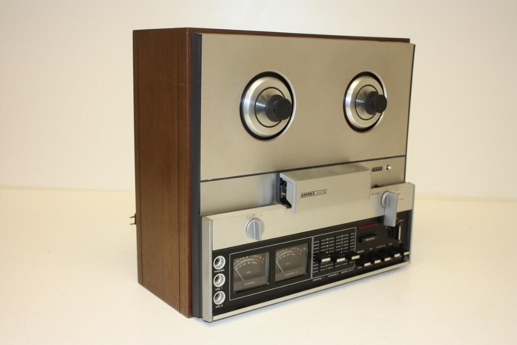 Vintage 7" Ampex AX-50 Reel-to-reel Tape Player