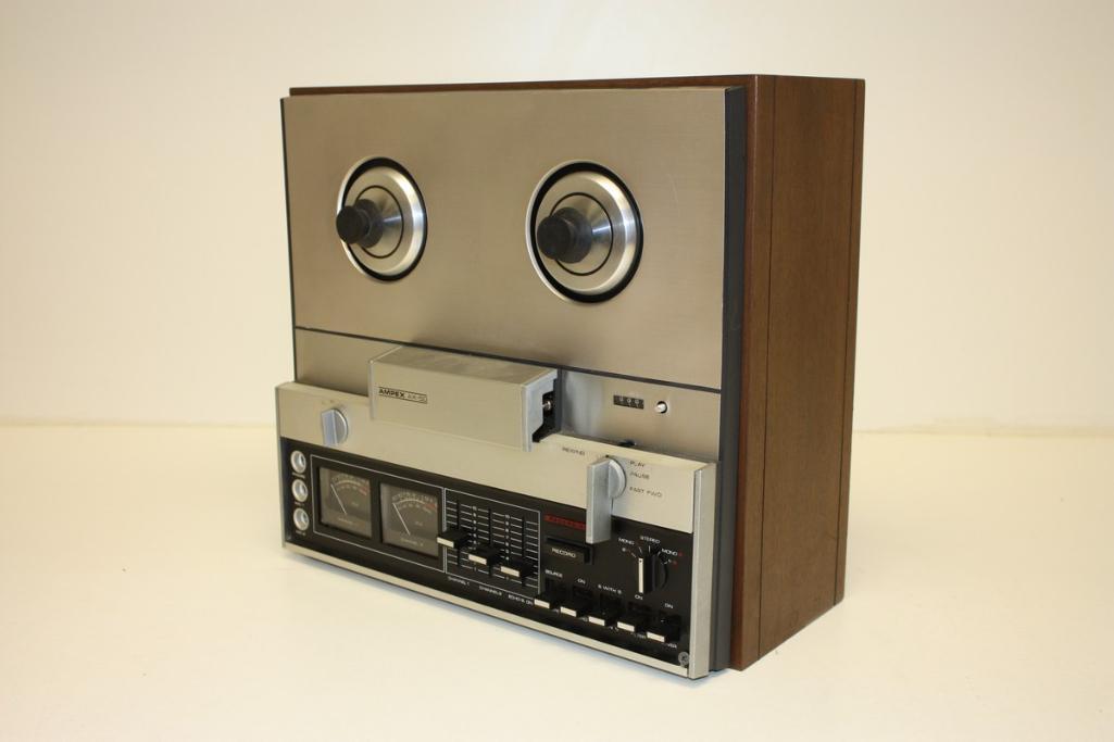 Vintage 7" Ampex AX-50 Reel-to-reel Tape Player