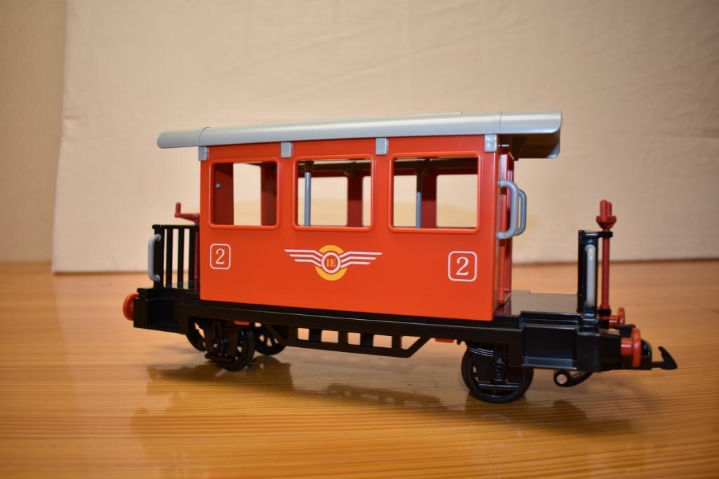 (3) Playmobil large scale personal wagons with passenger figures