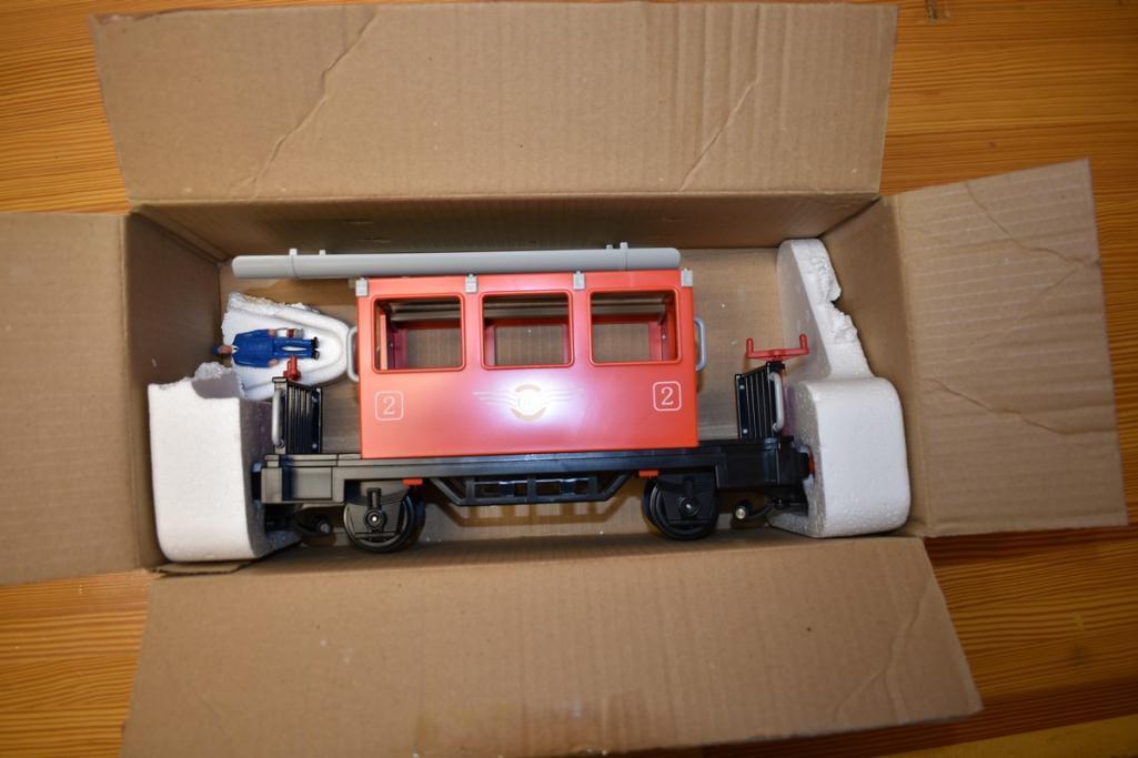 (3) Playmobil large scale personal wagons with passenger figures