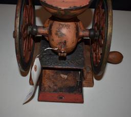 1930s Cast Iron Wood Coffee Bean Grinder - Enterprise Number 2