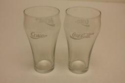 Pair Coke Coca-cola glasses