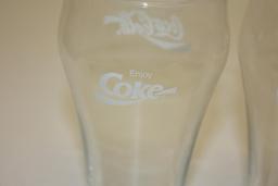 Pair Coke Coca-cola glasses