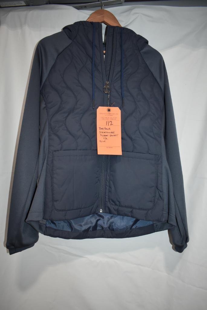 BARBOUR STRATHMORE SWEAT JACKET, BLUE, 12