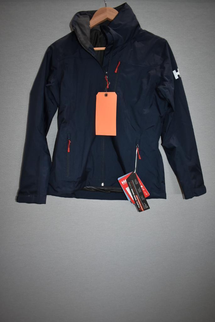 HELLY HANSEN WOMENS CREW HOODED MIDLAYER SAILING JACKET, NAVY, S