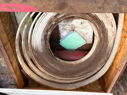 SKID BOX WITH MISC PLASTIC AND PLASTIC STRIP