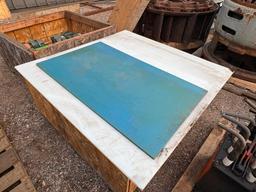 SKID BOX WITH MISC PLASTIC AND PLASTIC STRIP