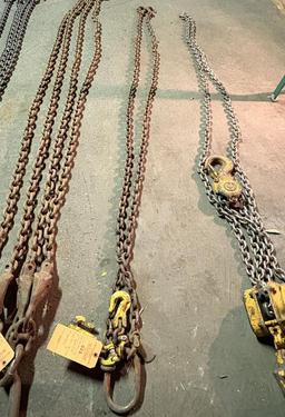 ID TAG ILLEGIBLE, 9' BRIDLED 2 PART PICKING CHAIN, ADJUSTABLE 9', WITH CM HOOKS