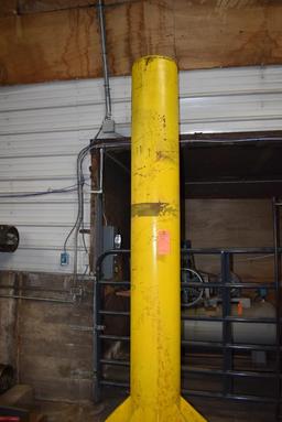 MM & M 360 DEGREE JIB CRANE, MODEL 9' REACH X 10'H, S/N 24987, NO HOIST