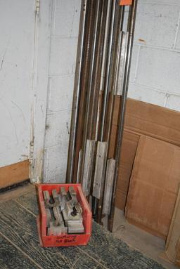 PILLOW BLOCKS & TRACKS - APPROX. 10' LONG (ROLLING RAILS AND BEARING CARRIAGES)