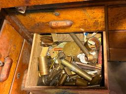 (24) DRAWERS WITH CONTENTS: SCRAP METALS, CHISELS, ELECTRIC HAND TOOLS,
