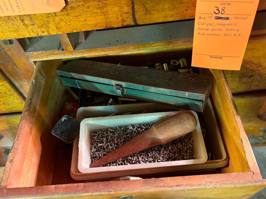 (24) DRAWERS WITH CONTENTS: SCRAP METALS, CHISELS, ELECTRIC HAND TOOLS,