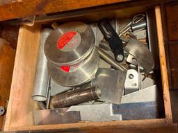 (24) DRAWERS WITH CONTENTS: SCRAP METALS, CHISELS, ELECTRIC HAND TOOLS,