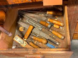 (24) DRAWERS WITH CONTENTS: SCRAP METALS, CHISELS, ELECTRIC HAND TOOLS,