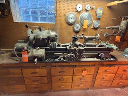 CLAUSING METAL LATHE, 3 JAW CHUCK, TOOL HOLDER, TAIL STOCK