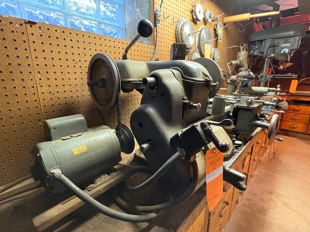 CLAUSING METAL LATHE, 3 JAW CHUCK, TOOL HOLDER, TAIL STOCK