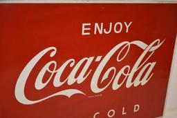 ENJOY COCA-COLA ICE COLD TIN COKE SIGN