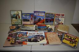 BOX WITH MISC CAR BOOKS/MAGAZINES