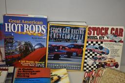 BOX WITH MISC CAR BOOKS/MAGAZINES